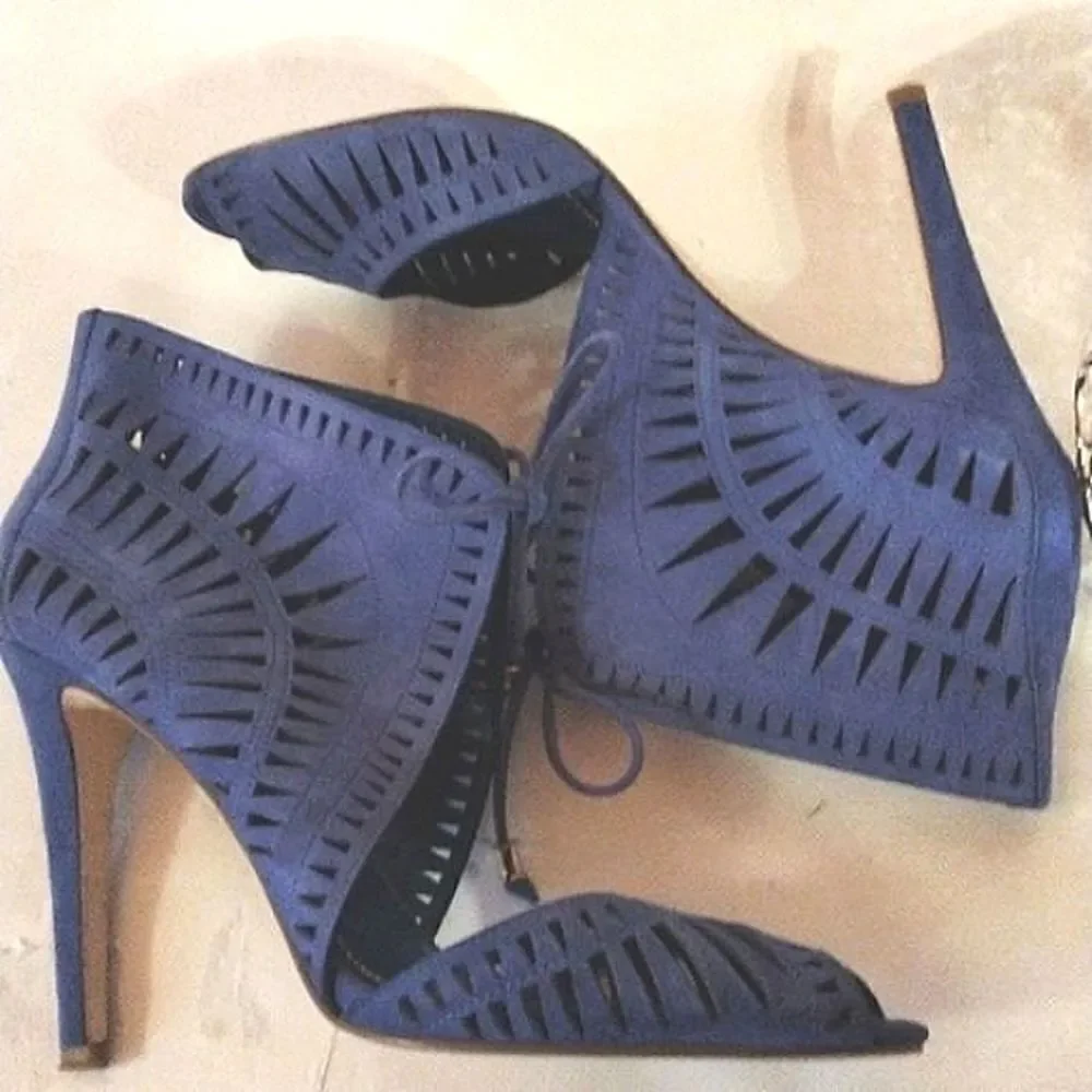Ivanka Trump Colbalt Cage Heels